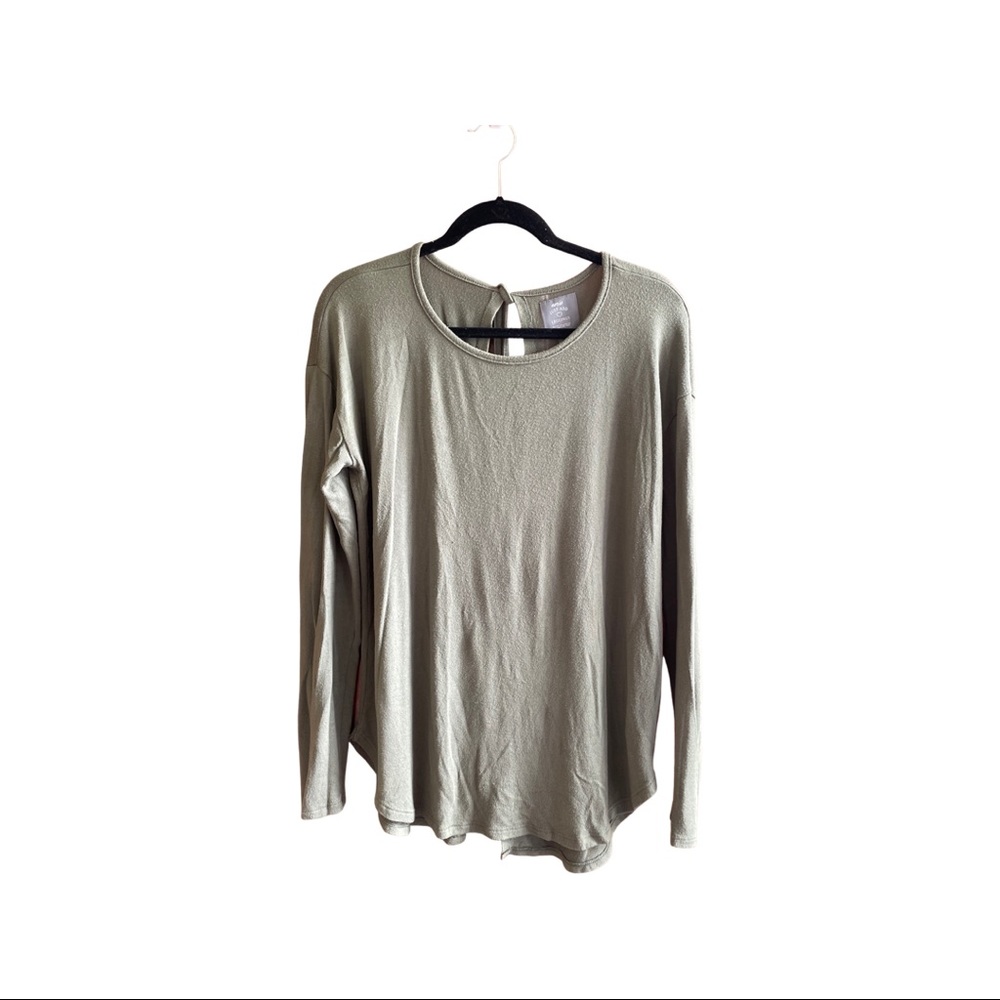 Aerie Army Green Long sleeve with Open back and ties - Size L -
